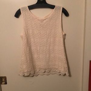 Cream made well tank top